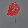 Artificial flamingo flower MOIRA, red, 30"/75cm, 5.1"x8"/13x20cm