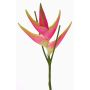 Fake Heliconia flower TOMKE, pink-green, 31"/80cm, Ø 12"/30cm