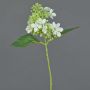 Fake flower hydrangea CHABY, white-green, 12"/30cm, Ø 3.5"/9cm