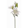 Artificial flower Lily ISALIE, white-green, 31"/80cm, Ø 5.9"/15cm