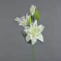 Artificial flower Lily ISALIE, white-green, 31"/80cm, Ø 5.9"/15cm