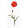 Artificial poppy LIENTJE, red-orange, 26"/65cm, Ø 4.7"/12cm