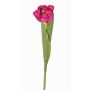 Artificial tulip flower ROMANA, pink, 18"/45cm, Ø 2.4"/6cm