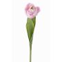 Artificial tulip flower ROMANA, light pink, 18"/45cm, Ø 2.4"/6cm