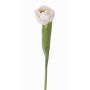 Artificial tulip flower ROMANA, white, 18"/45cm, Ø 2.4"/6cm