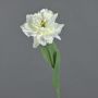 Artificial flower parrot tulip STEFANIE, white-green, 26"/65cm, Ø 2.8"/7cm