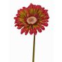 Fake Gerbera ANNEMARIE, red-green, 20"/50cm, Ø3.9"/10cm