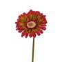 Fake Gerbera ANNEMARIE, red-green, 20"/50cm, Ø 3.9"/10cm