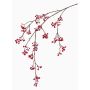Decorative snowberry branch GESA with berries, red, 4ft/120cm