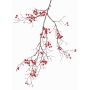 Decorative snowberry branch GESA with berries, red, 3ft/100cm
