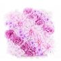Decorative peony, dahlia and hydrangea mat ‘EVOLET’, pink, 30x30cm