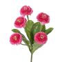 Decorative daisy HEIKE on spike, pink, 10"/25cm, Ø 1.8"/4,5cm