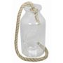 Decorative glass ROSKO, with cord, to hang, cylinder/round, clear, 10"/25cm, Ø4.7"/12cm
