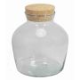 Glass container DIETER, cork lid, cylinder/round, clear, 12"/30cm, Ø11"/29cm
