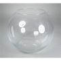 Round candle vase TOBI OCEAN of glass, transparent, 6.7"/17 cm, Ø 8"/20 cm