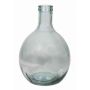 Glass bottle XXL BORAN, ball/round, clear, 16"/40cm, Ø9"/22cm