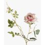 Artificial flower rose branch BEATA, pink-white, 30"/75cm
