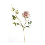 Artificial flower rose branch BEATA, pink-white, 30"/75cm