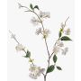 Artificial ornamental peach branch CAMILLES, cream, 31"/80cm