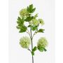 Artificial snowball branch JUVIA, green, 30"/75cm