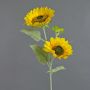 Artificial sunflower IVONA, yellow, 3ft/90cm, Ø2.4"-6.7"/6-17cm