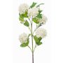 Artificial snowball branch FONTE, cream, 30"/75cm