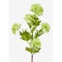 Artificial snowball branch ZENIA, light green, 33"/85cm