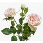 Textile flower rose branch CALISTA, pink, 24"/60cm