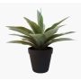 Artificial Agave DESIREE, green, 8"/20cm, Ø 10"/25cm
