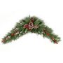 MARLIES decorative fir door arch, crossdoor, flame-retardant, snow-effect, 90cm