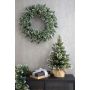 CALGARY decorative winter wreath, pine cones, LEDs, frost, Ø75cm