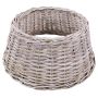 Rattan Christmas tree stand MACARIO, whitewashed, 10"/26cm, Ø24"/60cm
