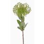 Artificial protea pin cushion BAILY, green, 55cm, Ø10cm