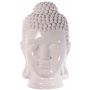 Buddha head SURYA, white, 8"x8"x15"/20x20x39cm