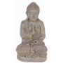 Buddha figure SHANTA, sitting meditating, grey, 18"/45cm