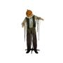 Halloween figurine pumpkin undead skeleton GRIMALDO, movement and sound function, LEDs, 170cm