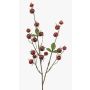 Artificial potato rose branch BREVON with rose hips, red, 80cm