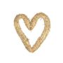 Straw wreath Heart PRESTON, natural, 1.6"/4cm, Ø10"/25cm