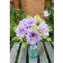 Artificial bouquet Gerbera TEMBAR, light purple, 12"/30cm, Ø9"/22cm