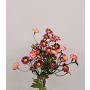 False flower Chrysanthemum bunch WEMKE, burgundy red, 14"/35cm