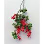Decorative apple rose branch WARUNA with rose hips, red, 33"/85cm