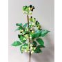 Decorative elderberry branch CHATANGA with fruits, green-red, 24"/60cm