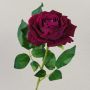 Artificial velvet rose MANGFALL, fuchsia, 30"/75cm, Ø5.1"/13cm