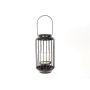 Metal lantern MUIRANDA with handle, glass insert, black, 13"/32cm, Ø4.3"/11cm