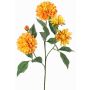 QUINKA decorative dahlia branch, orange-yellow, 70cm