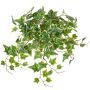 Decorative ivy hanging plant BESSIE on spike, Eco Collection, green-white, 22"/55cm