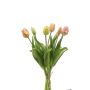 Artificial tulip bouquet mix LONA, pink-peach-yellow, 40cm