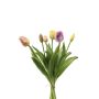 Artificial tulip bouquet Mix LONA, yellow-pink-purple, 40cm