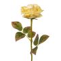 Decorative flower rose DRINT, green-cream, 24"/60cm, Ø4.1"/10.5cm