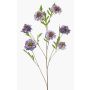 Artificial Scabiosa RUXTER branch, purple, 110cm, Ø7–9cm